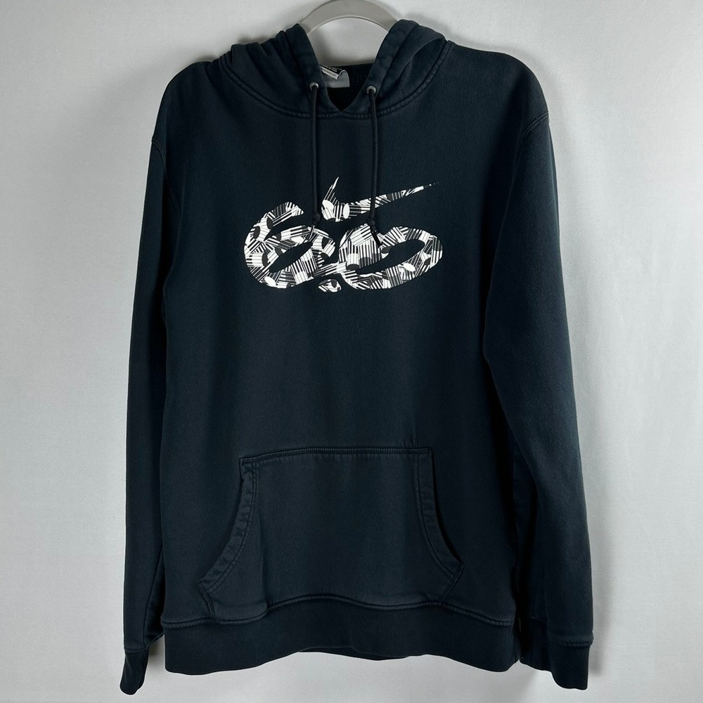 Rare Nike 6.0 Hoodie Mens L(Fits M) Black Graphic Pullover Skate Streetwear Y2K